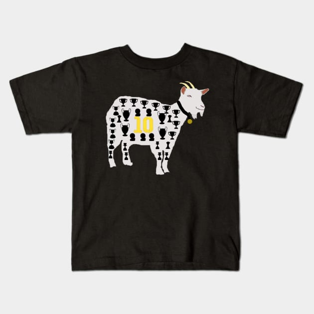 Messi "the GOAT" Kids T-Shirt by BackupAllStars